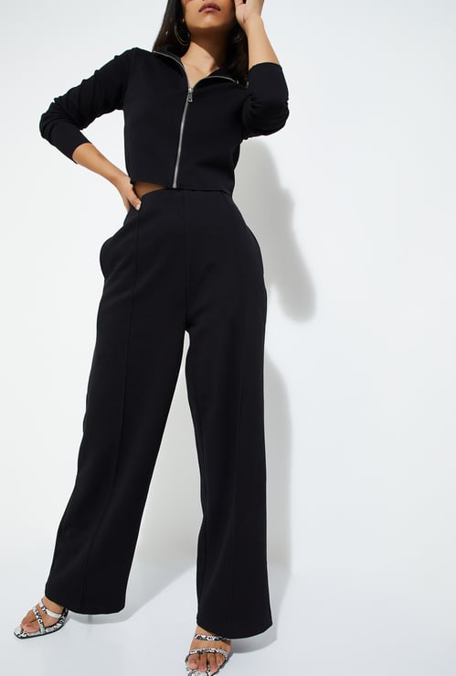 ALAYA F x URB_N Women Solid Pintuck Trousers