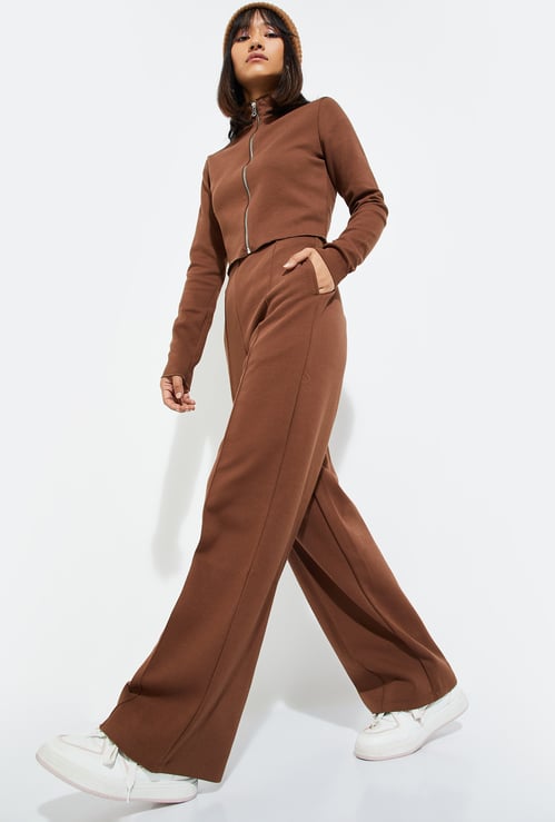 ALAYA F x URB_N Women Solid Pintuck Trousers