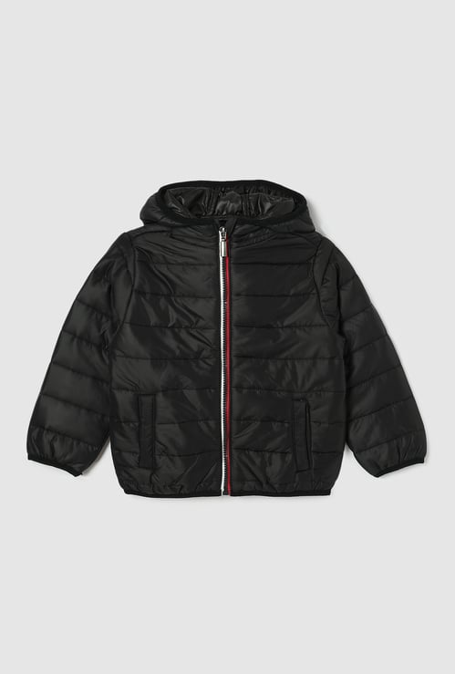 Boys Quilted Hooded Puffer Jacket