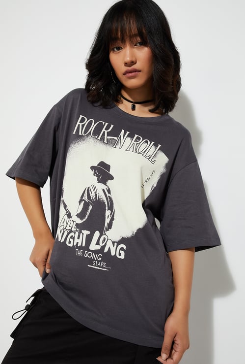 URB_N Women Relaxed Fit Graphic Printed T-shirt