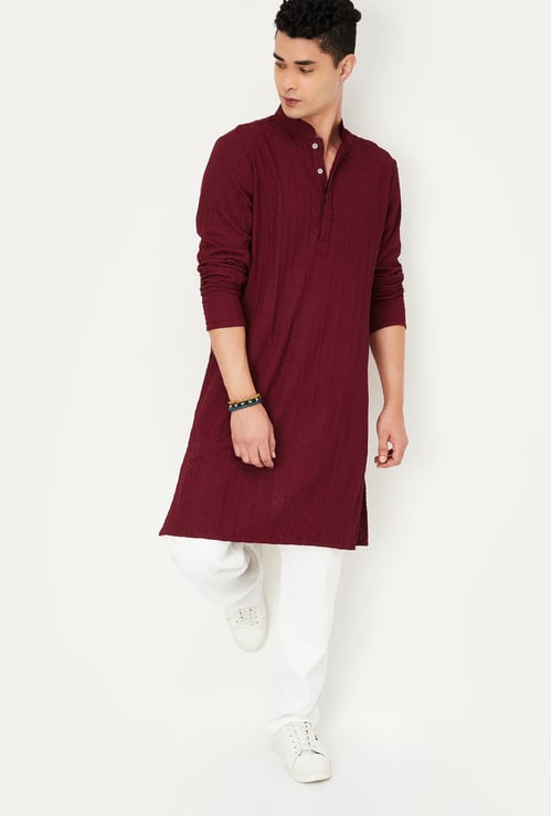 Men Embroidered Straight Kurta