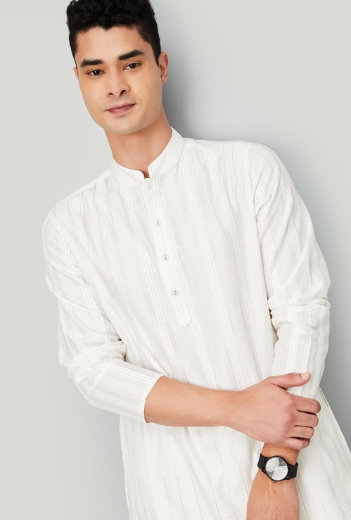 Men Striped Straight Kurta