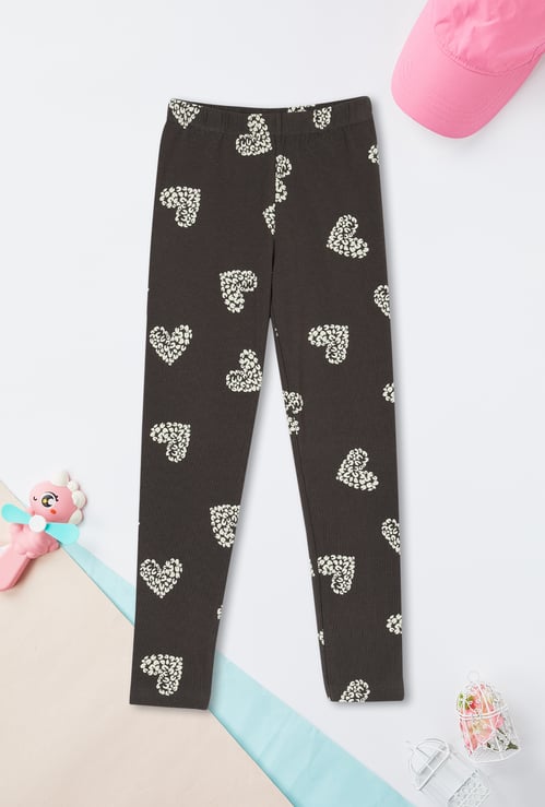 Girls Printed Full-Length Leggings