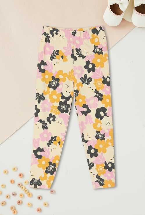 Girls Printed Full-Length Leggings