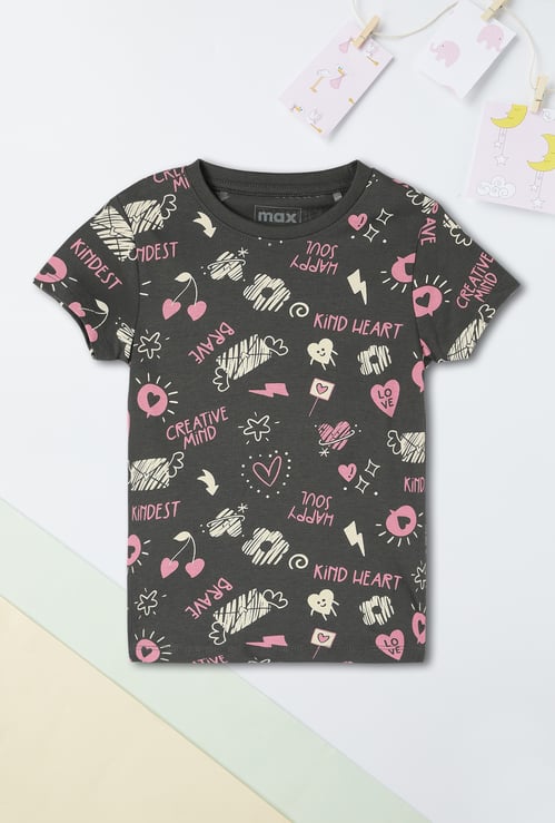 Girls All-Over Printed T-shirt