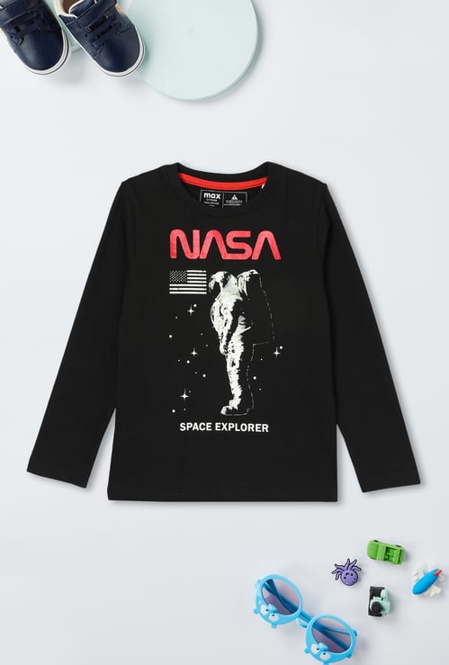 Boys NASA Printed T-shirt