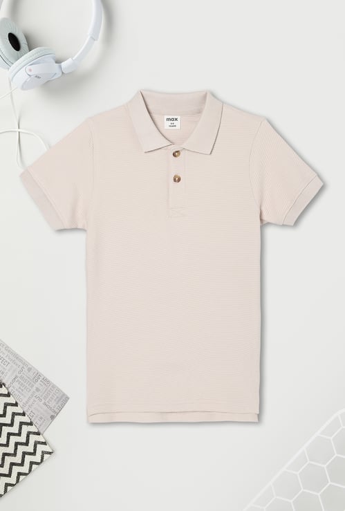 Boys Solid Polo T-shirt