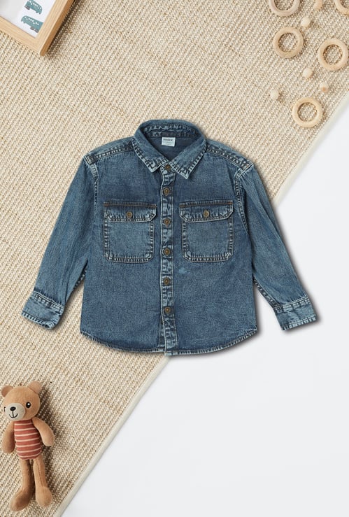 Boys Washed Denim Shirt