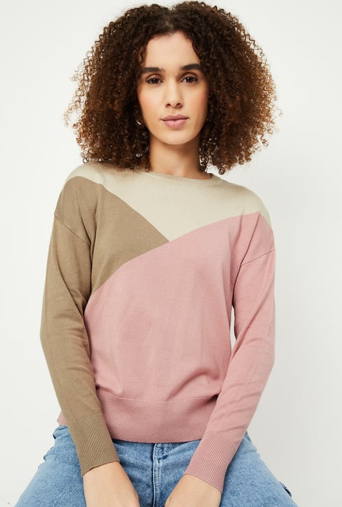 Women Colourblocked Sweater