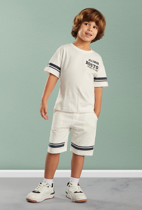 Boys Printed Shorts Set