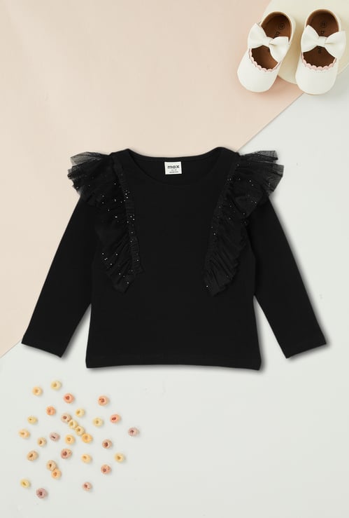 Girls Ruffle Detail Top