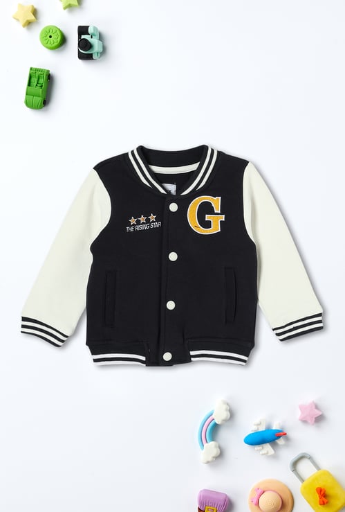 Boys Colourblocked Varsity Jacket