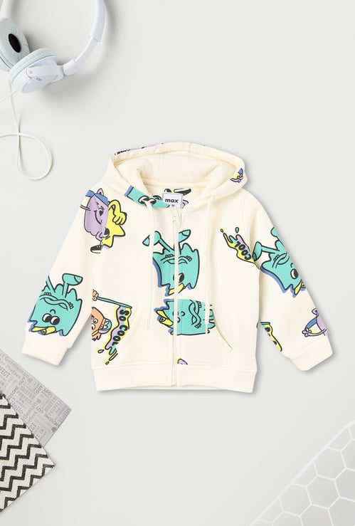 Boys Printed Hooded Sweatshirt