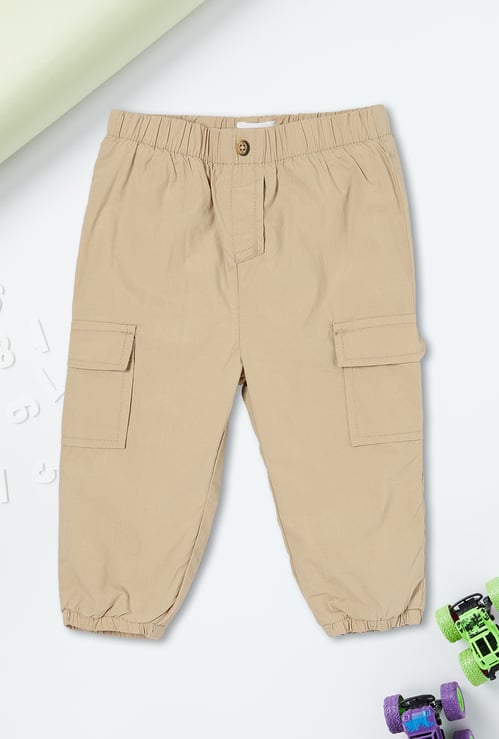 Boys Solid Cargo Joggers