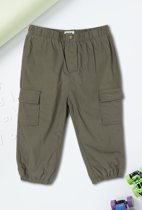 Boys Solid Cargo Joggers