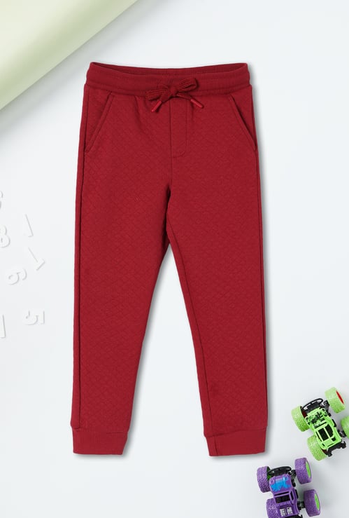 Boys Geometric Knit Joggers