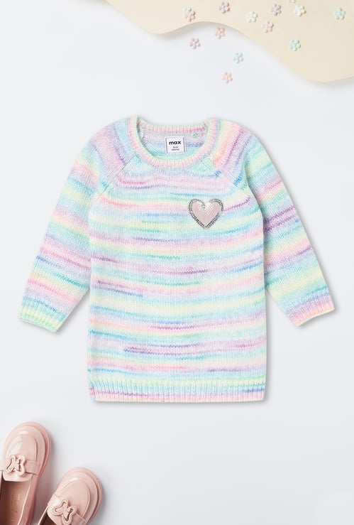 Girls Knit Raglan Sleeve Swerater