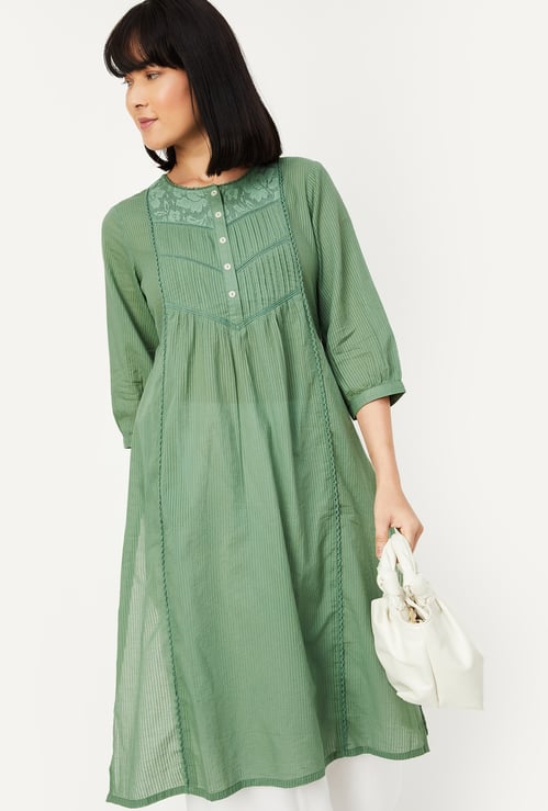 Women Striped Straight Kurta