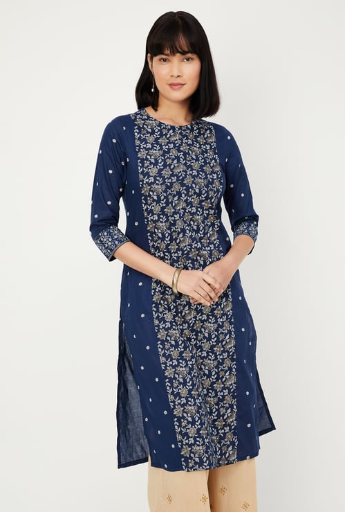 Women Floral Printed Straight Kurta