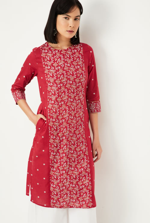 Women Floral Printed Straight Kurta