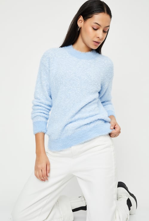 Women Knitted Plush Sweater