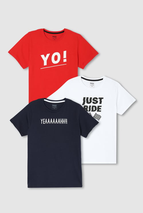 Boys Printed T-shirt - Pack of 3