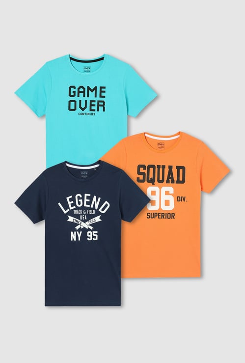 Boys Printed T-shirt - Pack of 3