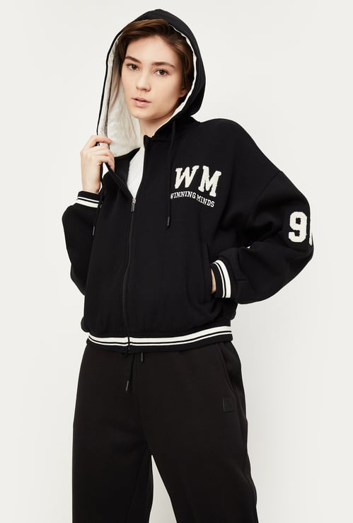 Women Embroidered Sports Sweatshirt