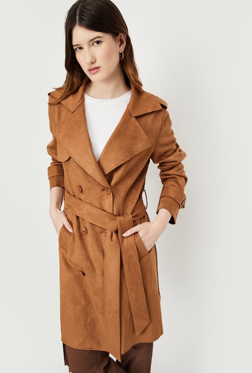 Women Lapel Collared Coat