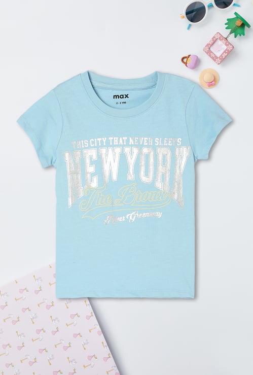 Girls Foil Printed T-shirt