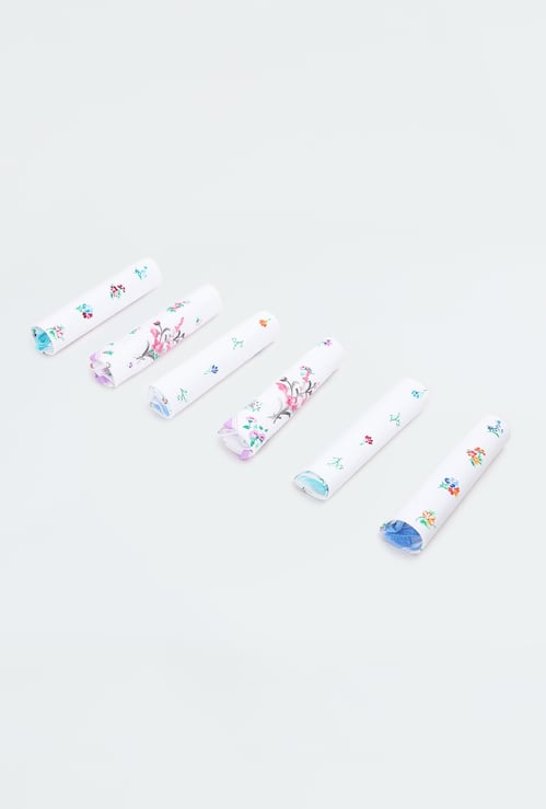 Women Printed Handkerchief - Pack of 6