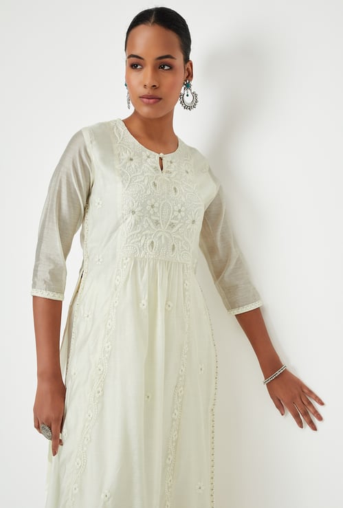 Kalki x Max Women Embroidered Straight Kurta