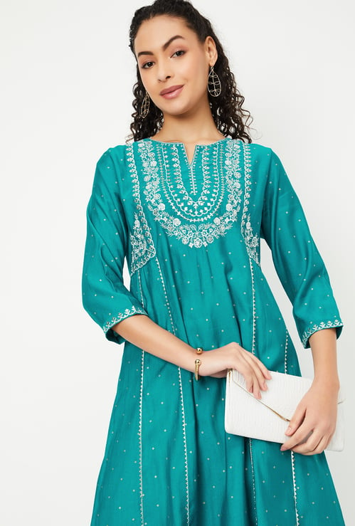 Kalki x Max Women Embroidered Kalidar Kurta