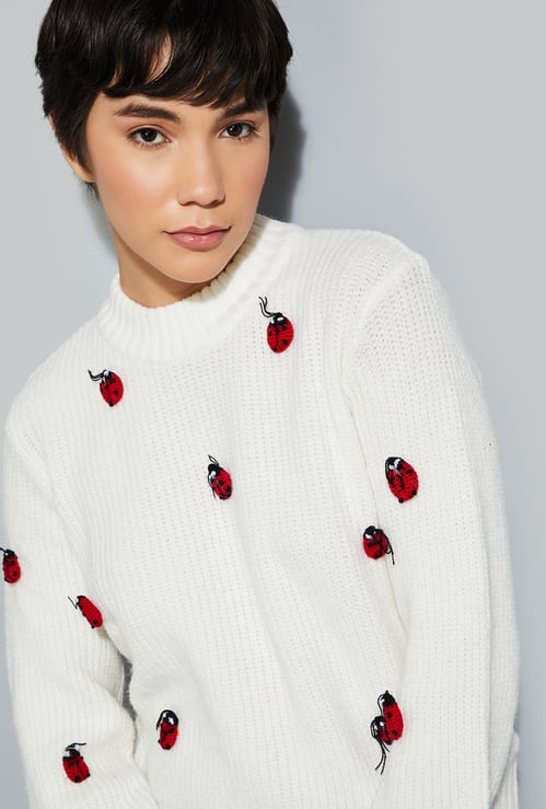 Women Bug Crochet Sweater