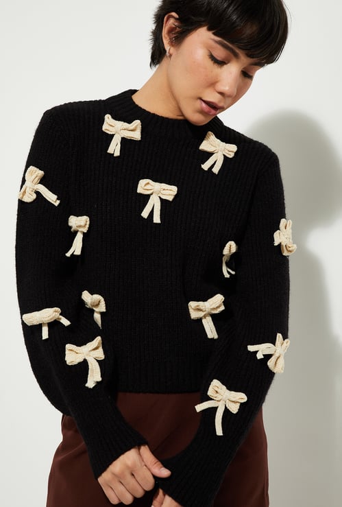 Women 3D Bow Sweater