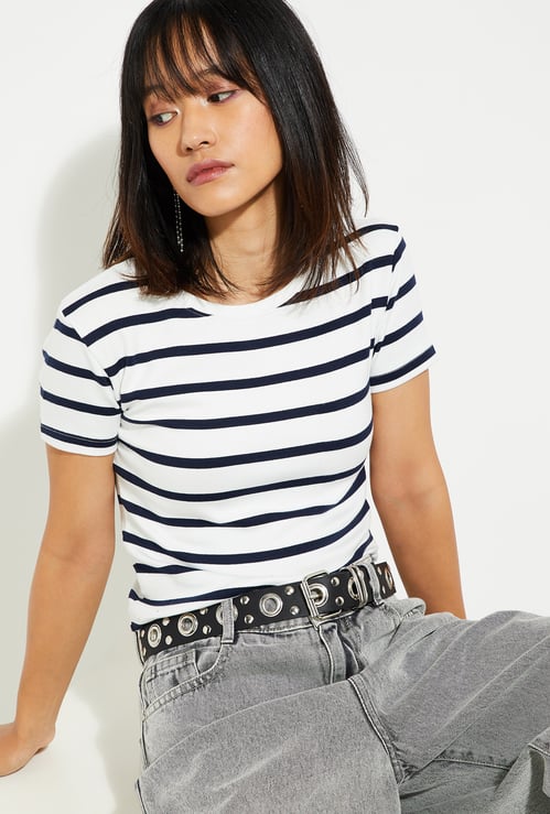 URB_N Women Striped T-shirt