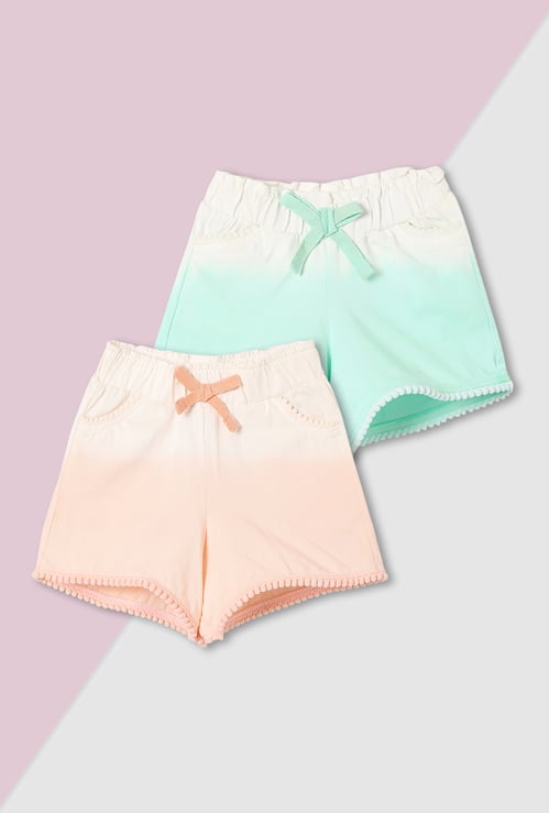 Girls Ombre Shorts - Pack of 2