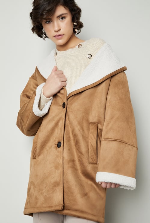 Women Faux Suede Coat