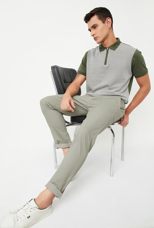 Men Slim Fit Flexi Waist Chinos