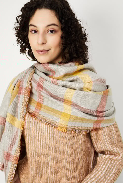 Women Checked Muffler