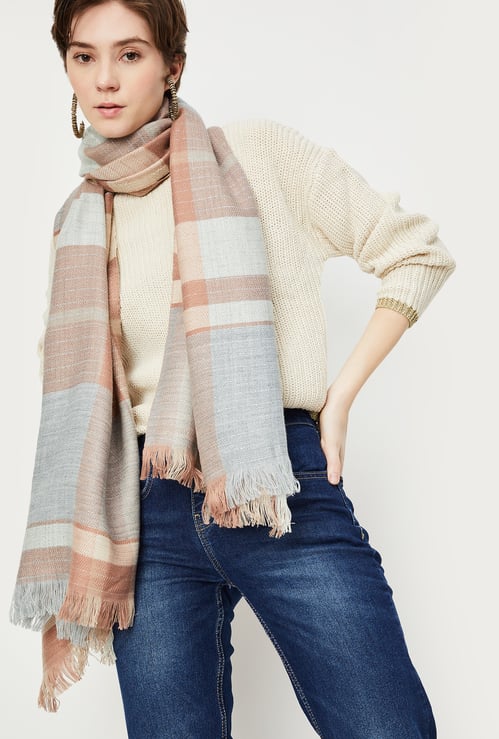 Women Checked Muffler