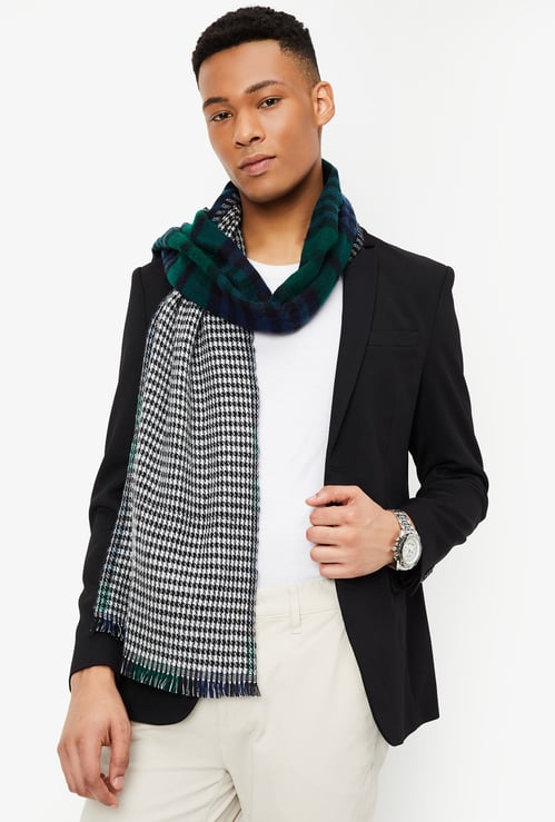 Men Knit Reversible Muffler