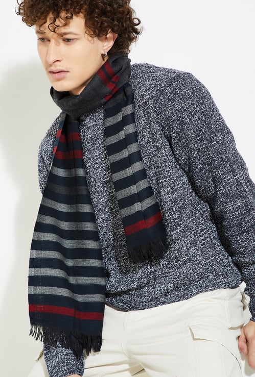 Men Striped Muffler