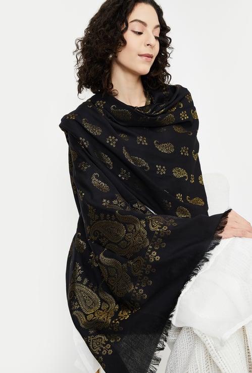 Women Paisley Woven Shawl
