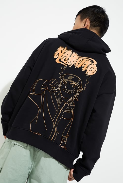 URB_N Men Oversized Naruto Printed Sweatshirt