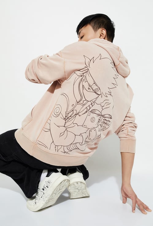 URB_N Men Oversized Naruto Printed Sweatshirt