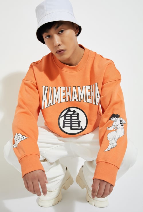 URB_N Men Oversized Dragon Ball Z Sweatshirt