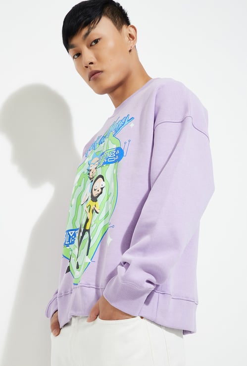 URB_N Men Oversized Rick & Morty Sweatshirt