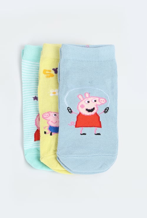 Girls Peppa Pig Printed Socks - Pack of 3