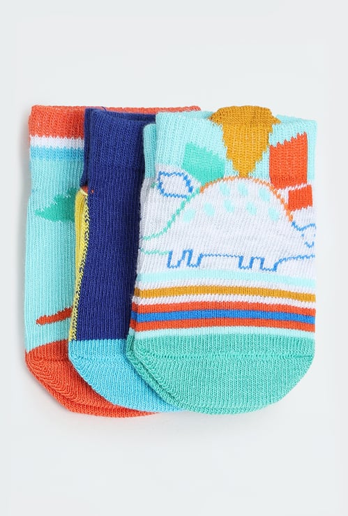 Boys Assorted No Show Socks - Pack of 3